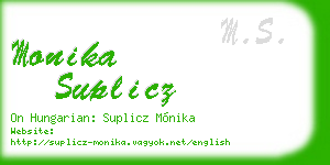 monika suplicz business card